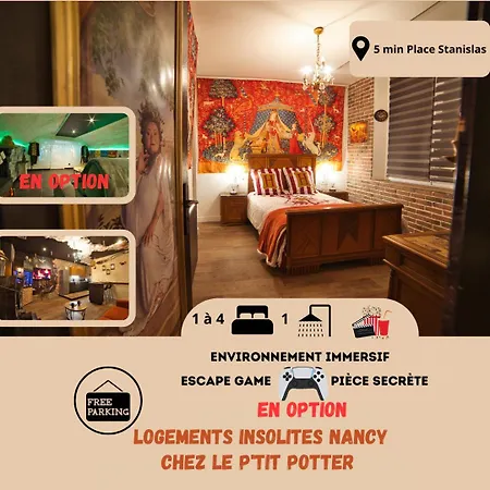 Lägenhet Chez Le Petit Potter Escape Game Et Piece Secrete En Option